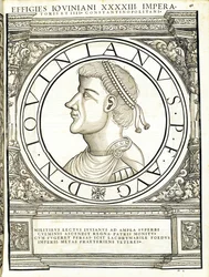 Iouinianus, illustration de Imperatorum romanorum omnium orientalium et occidentalium verissimae imagines ex antiquis numismatis